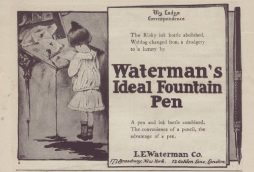 Waterman My Lady's Correspondence Ad 1902 - WAT316